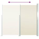 vidaXL Auvent latéral rétractable 140 x 300 cm Blanc cassé