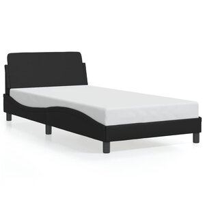 vidaXL Cadre de lit Dover noir 100x200 cm similicuir