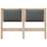 vidaXL Tête de lit capitonnée Marron 120 cm Pin massif