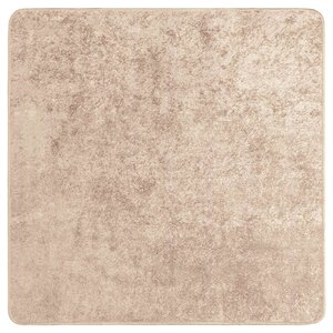 vidaXL Coureur de Tapis MARSA Beige 100 x 100 cm Polyester et PVC