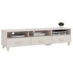 vidaXL Meuble TV HAMAR Blanc 158x40x40 cm Bois massif de pin