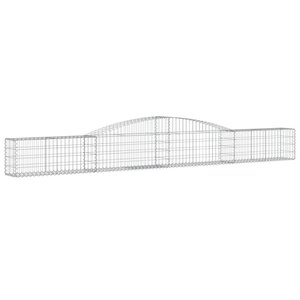 vidaXL Panier de gabions arqué 400x30x40/60 cm Fer galvanisé