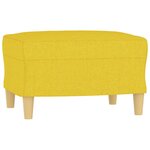 vidaXL Ensemble de canapés 4 Pièces avec coussins jaune clair tissu
