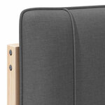 vidaXL Tête de lit capitonnée Brun et gris foncé 100 cm Pin massif