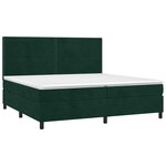 vidaXL Sommier à lattes de lit et matelas Vert foncé 200x200cm Velours