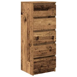 vidaXL Buffet avec tiroirs vieux bois 37 5x35x99 cm bois d'ingénierie