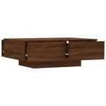 vidaXL Table basse Chêne marron 90x60x31 cm Bois d'ingénierie