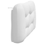 vidaXL Coussin de tête de lit blanc 140 cm similicuir