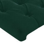 vidaXL Tête de lit à LED Vert foncé 180x7x118/128 cm Velours