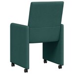 vidaXL Chaise de salle à manger 2 Pièces Vert foncé 57 x 66 x 94 cm tissu