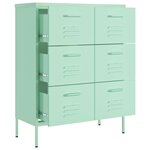 vidaXL Armoire à tiroirs Vert menthe 80x35x101 5 cm Acier
