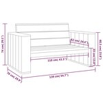 vidaXL Banc de jardin 139 cm bois de pin imprégné