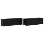 vidaXL Ensemble de 6 meubles TV muraux en bois noir chêne de