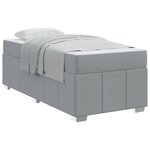 vidaXL Cadre de lit avec matelas Gris clair 80 x 200 cm tissu