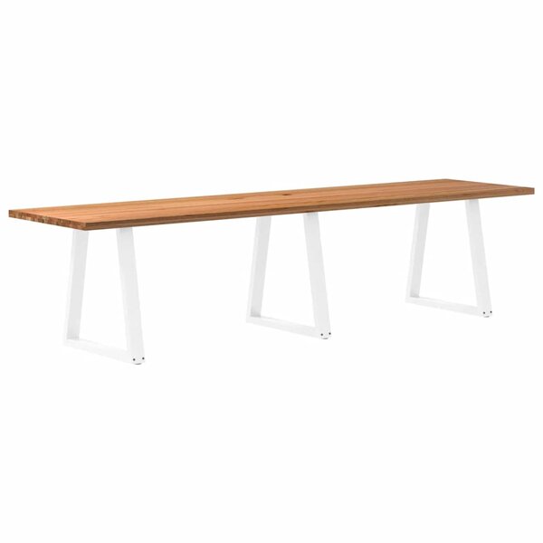vidaXL Table à manger marron clair 320x80x74 cm rectangulaire