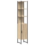 vidaXL Cabinet de salle de bain avec stockage Beige 33 x 33 x 185.5 cm