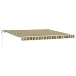 vidaXL Auvent rétractable électrique Vert et jaune 400 × 350 cm