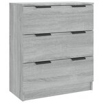 vidaXL Buffet Sonoma gris 60x30x70 cm Bois d'ingénierie