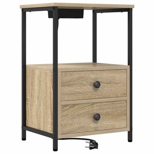 vidaXL Cabinet de chevet avec tiroir Chêne Sonoma 40 x 31 x 60 cm