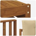 vidaXL Ensemble de canapés d'extérieur 9 pc Naturel et Beige