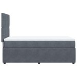 vidaXL Sommier à lattes de lit et matelas Gris foncé 90x200 cm Velours