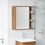 vidaXL Armoire à miroir salle de bain chêne artisanal 62 5x20 5x64 cm