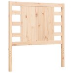 vidaXL Cadre de lit avec tête de lit 90x200 cm bois massif