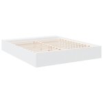 vidaXL Cadre de lit blanc 200x200 cm bois d'ingénierie