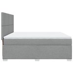 vidaXL Sommier à lattes de lit avec matelas Gris clair 180x200cm Tissu