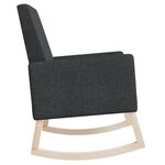 vidaXL Chaise à bascule Noir Tissu
