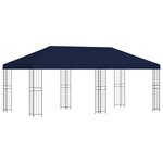 vidaXL Gazebo avec murs latéraux 6 x 3 m Bleu Polyester et Acier 190