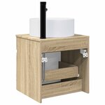 vidaXL Meuble de lavabo mural Chêne Sonoma 49 x 44 5 x 65 5 cm