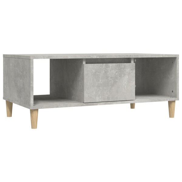 vidaXL Table basse Gris béton 90x50x36 5 cm Bois d'ingénierie