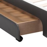 vidaXL Cadre de lit avec LED Anthracite Similicuir 90x200 cm