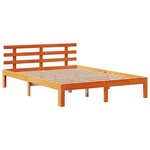 vidaXL Cadre de lit et tête de lit sans matelas cire marron 160x200 cm