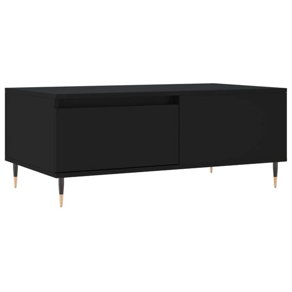 vidaXL Table basse Noir 90x50x36 5 cm Bois d'ingénierie