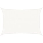 vidaXL Voile d'ombrage 160 g/m² Blanc 3x4 m PEHD