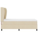 vidaXL Lit à ressorts avec matelas - crème 100x200 cm tissu