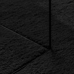 vidaXL Tapis doux à poils moyens et lavable HUARTE Noir 300 x 80 cm