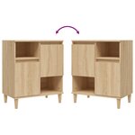 vidaXL Buffet Chêne sonoma 60x35x70 cm Bois d'ingénierie