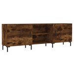 vidaXL Meuble TV chêne fumé 150x30x50 cm bois d'ingénierie