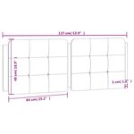 vidaXL Coussin de tête de lit Zadar blanc et noir 137 cm similicuir