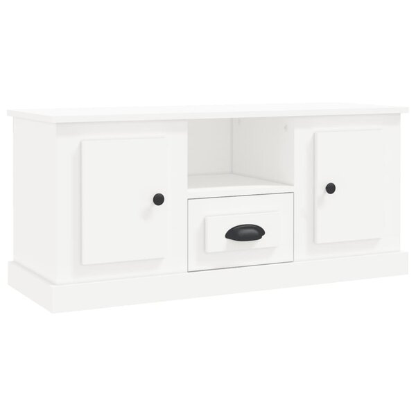 vidaXL Meuble TV blanc 100x35 5x45 cm bois d'ingénierie