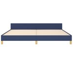vidaXL Cadre de lit avec tête de lit Bleu 200 x 200 cm Tissu