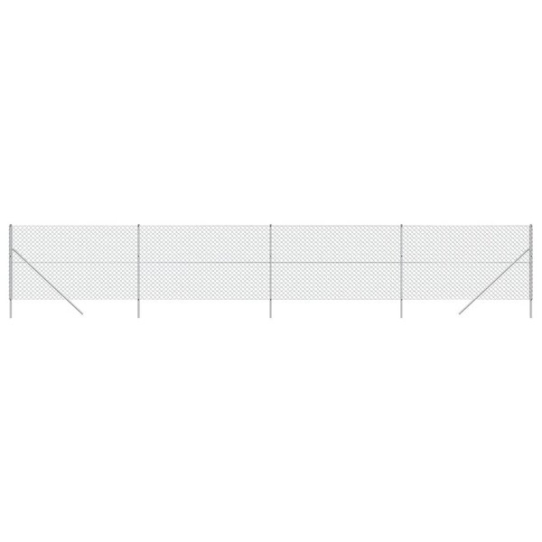 vidaXL Clôture à mailles losangées argenté 1 6x10 m