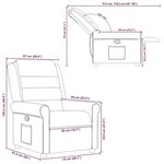 vidaXL Fauteuil inclinable Gris clair Tissu