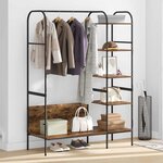 vidaXL Porte-vêtements Marron 120 x 44 x 160 cm Bois d'ingénierie