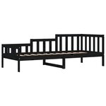 vidaXL Lit de jour sans matelas noir 90x190 cm bois de pin massif