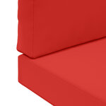 vidaXL Coussin de canapé d'extérieur 3 Pièces Rouge Polyester