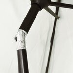vidaXL Parasol Blanc sable 200x224 cm Aluminium